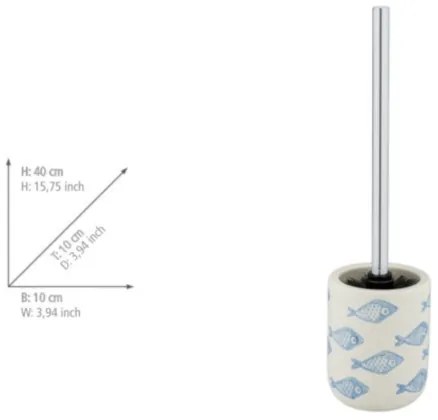 WENKO 24313100 - Spazzola per WC AQUAMARIN 10x40 cm beige
