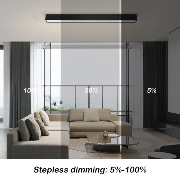 Immax NEO 07255L - Luce LED dimmerabile LUNGO 20W/230V Wi-Fi Tuya nero + +TC