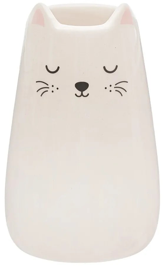 Vaso in dolomia crema (altezza 10,5 cm) Cat - Sass &amp; Belle