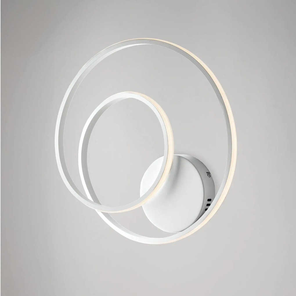 Plafoniera Moderna Malena Con Led Integrato Metallo E Alluminio Bianco