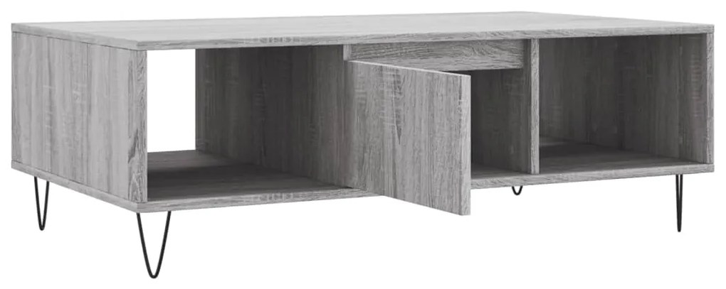 Tavolino da Salotto Grigio Sonoma 104x60x35cm Legno Multistrato