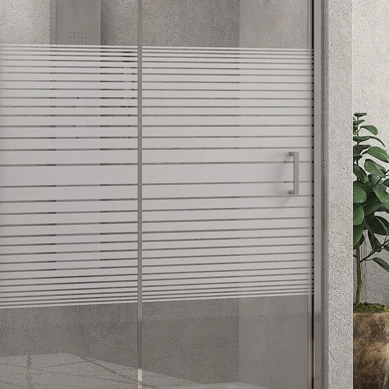 Cabina Nicchia cristallo serigrafato 150cm altezza 180cm K410N - KAMALU