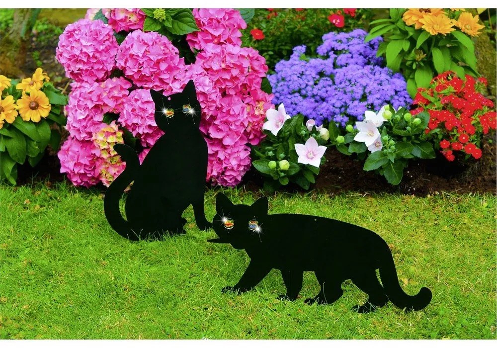 Spaventapasseri in metallo 2 pezzi Cats - Maximex