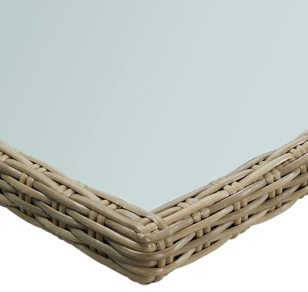 Tavolo da Giardino Pieghevole in Polyrattan 70 x 70 (Marrone)