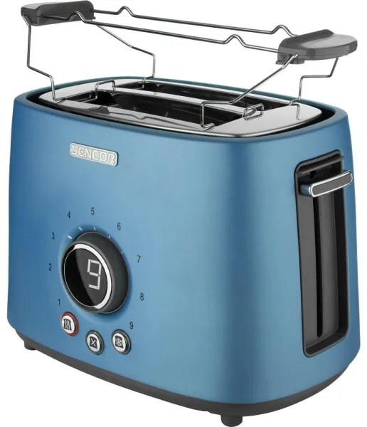 Sencor - Tostapane a due fessure con griglia riscaldante 1000 W/230 V blu