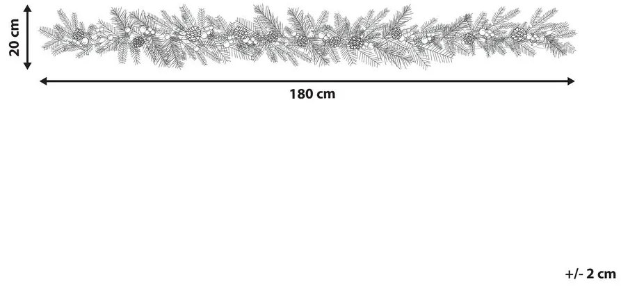 Festone natalizio innevato LED 180 cm PAIMIO Beliani