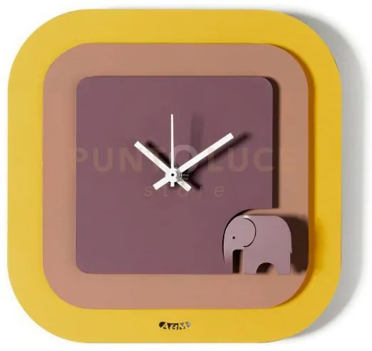 Orologio da parete moderno to ocra ,mocha mousse ,viola ametista