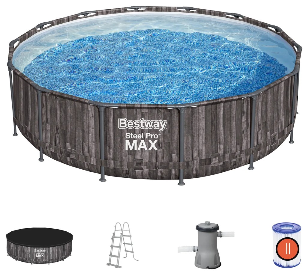 Piscina fuori terra 427x107 cm Steel Pro Max Bestway