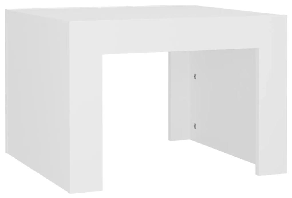 Tavolino da salotto bianco 50x50x35 cm in truciolato