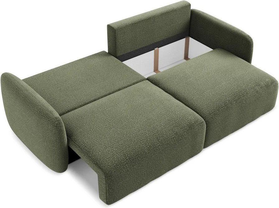 Divano verde allungabile/con contenitore 238 cm Kalena – Makamii