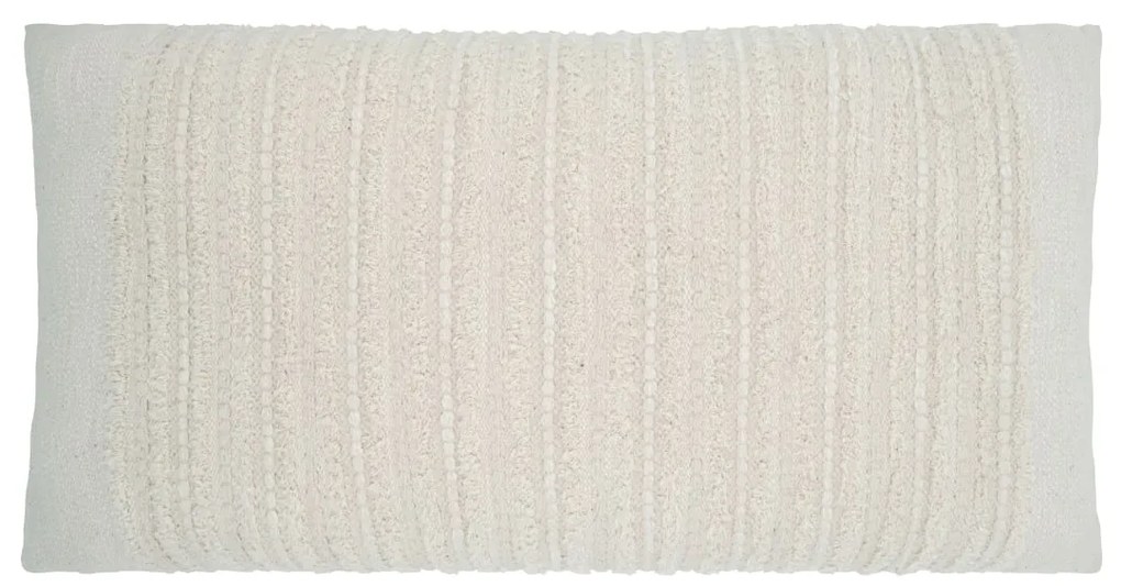 Tikamoon - Copricuscino in cotone 80x40 cm Chil, bianco sporco