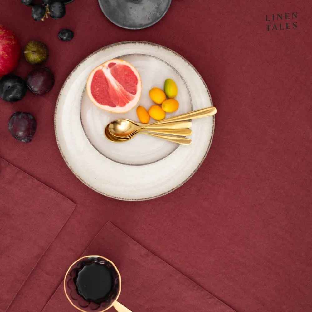 Tovaglia in lino 140x250 cm Marsala – Linen Tales