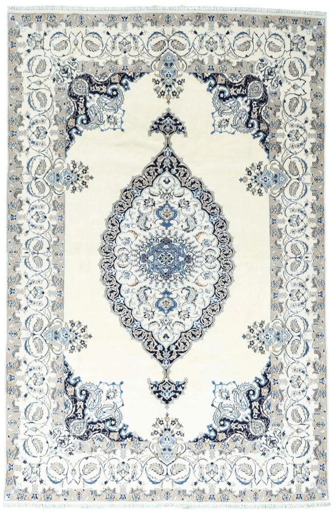 Nain Tappeto 190 x 300 Beige (Iran) Annodato A Mano