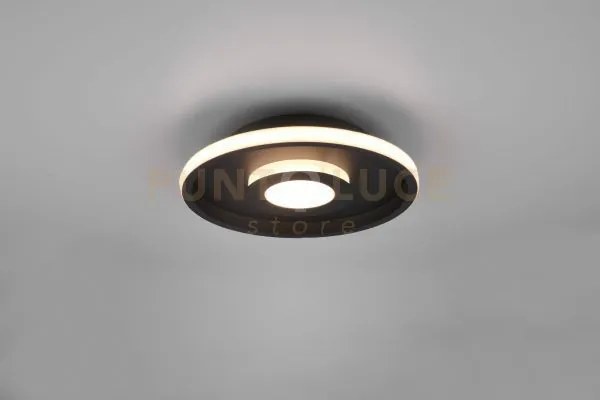 Ascari h2o plafoniera led 28w 3200lm, 3000k nero con dimmerazione c...