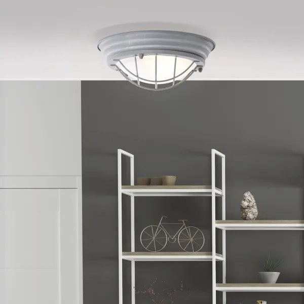 Brilliant - Plafoniera TYPHOON 1xE27/30W/230V Ø 29 cm grigio
