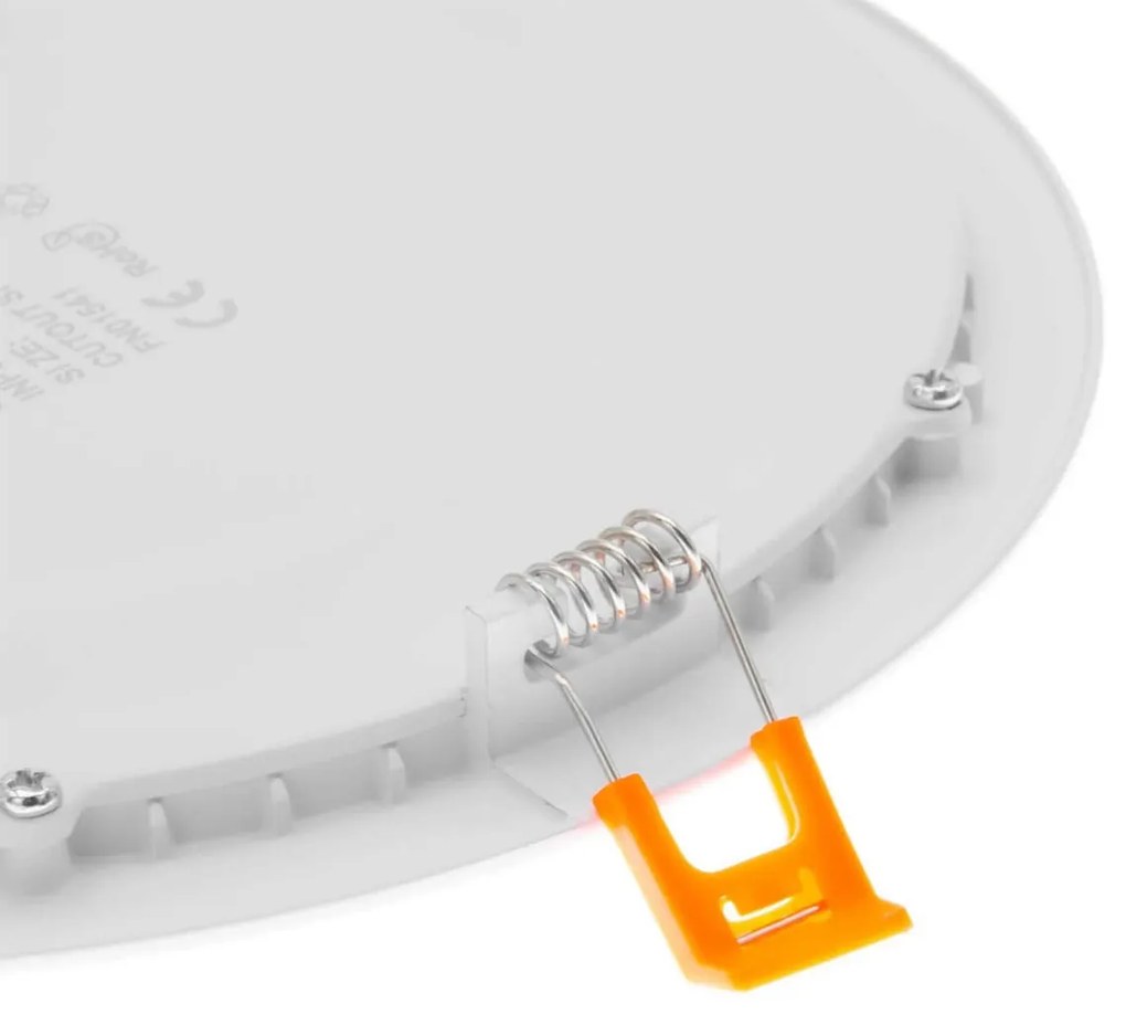 Pannello LED Rotondo 20W 2.000lm no Flickering Foro Ø203-210mm Colore Bianco Caldo 3.000K