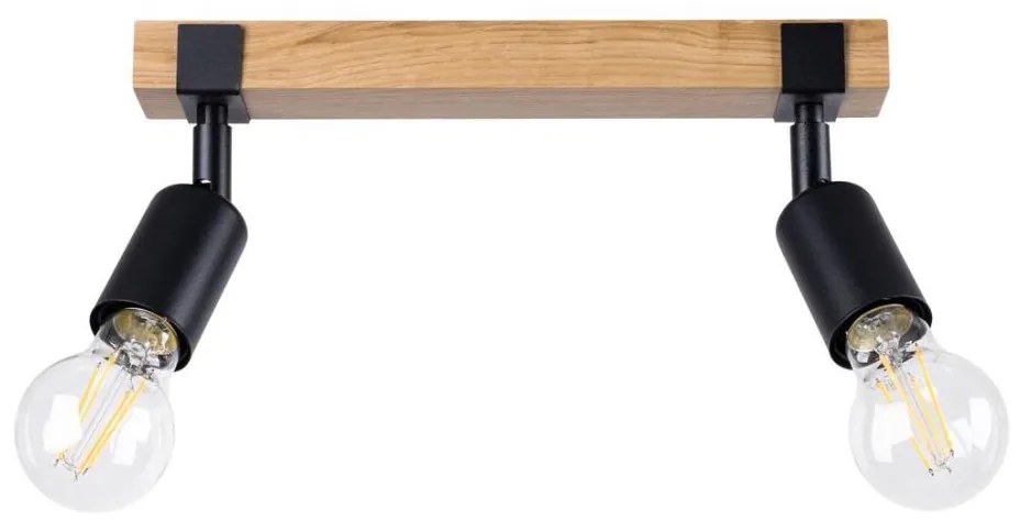 Sollux SL.1296 - Faretto ZUCA 2xE27/15W/230V nero