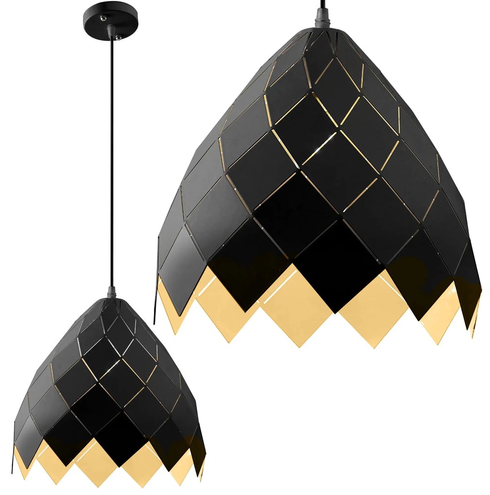 Lampada Da Soffitto Pensile Metallico Nero APP338-1CP