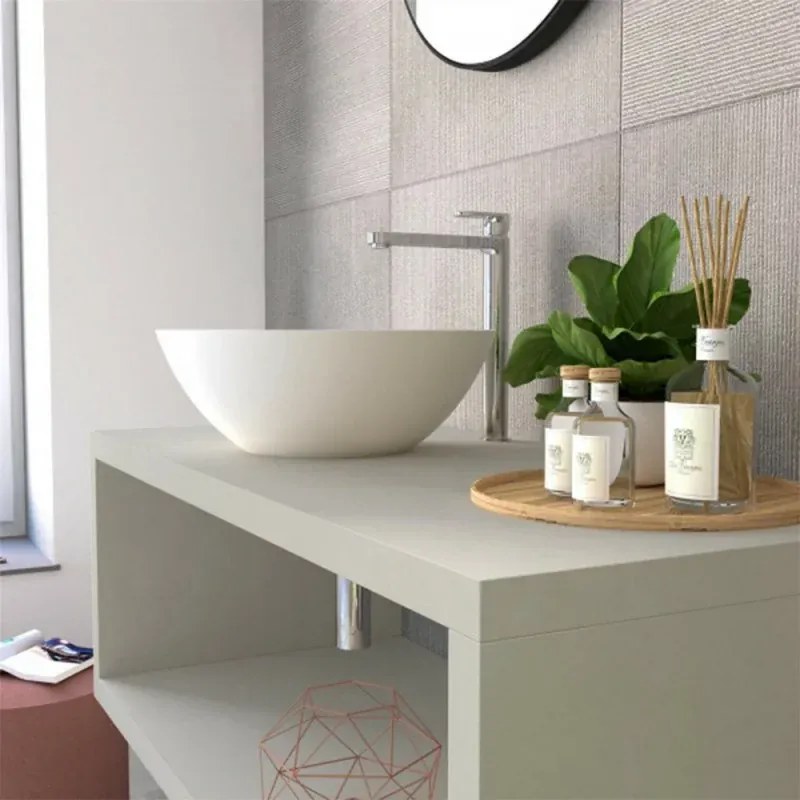 Composizione bagno sospesa aperta 110 cm Master grigio nuvola