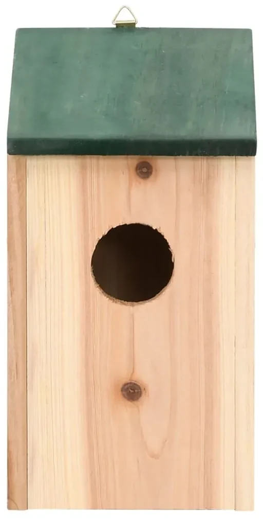 Casette per Uccelli 4 pz in Legno 12x12x22 cm