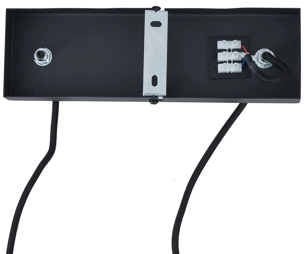 Lampada a sospensione moderna nera a 6 luci - Jeana Straight