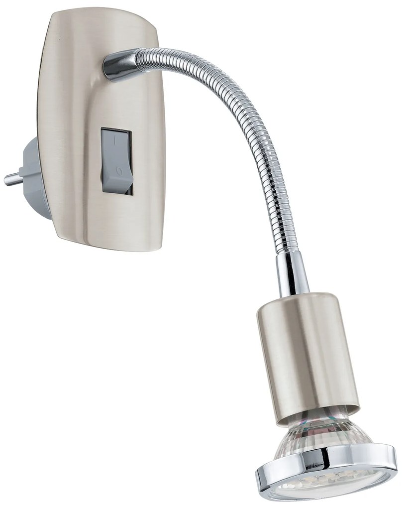 Applique Moderna Mini 4 In Acciaio Nichel Satinato Luce Gu10 2,8W