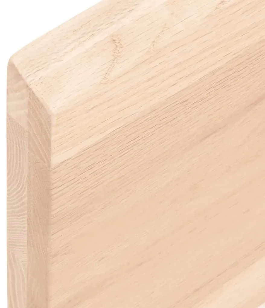 Ripiano a parete 100x50x4 cm legno massello rovere non trattato