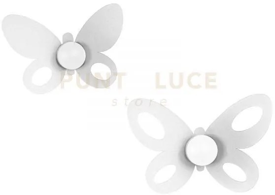 Set ganci appendiabiti di design butterfly (2pz) bianco