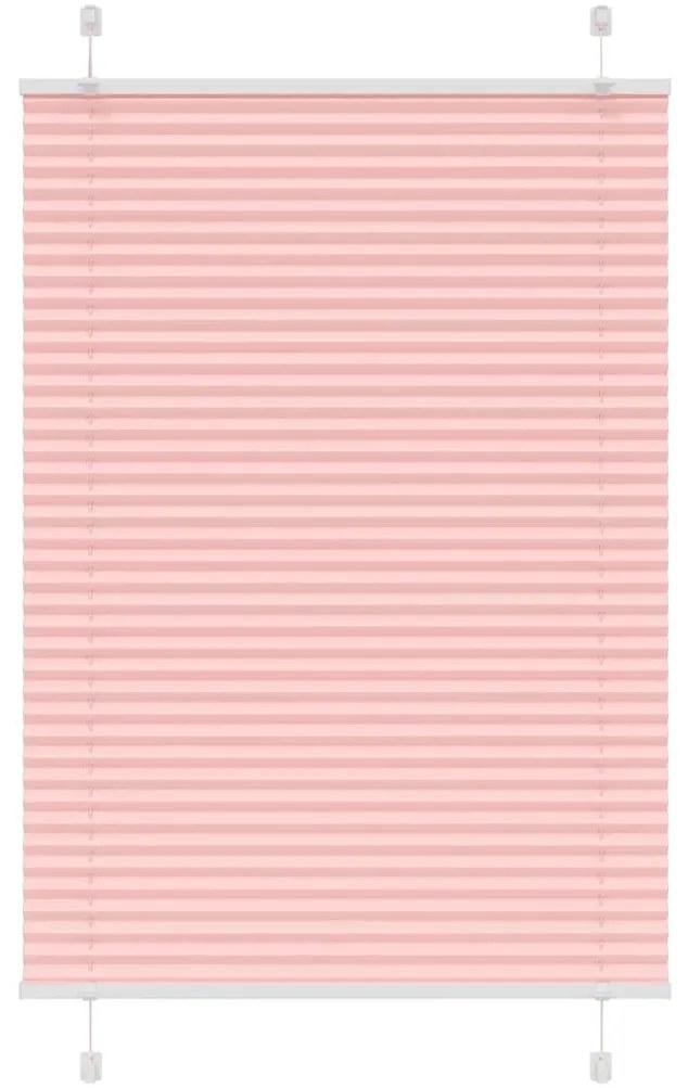 Tenda Plissettata Rosa 95x100 Cm Larghezza Tessuto 94,4 Cm /