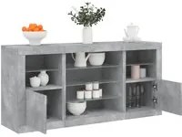 Credenza con Luci LED Grigio Cemento 142,5x37x67 cmcod mxl 133726