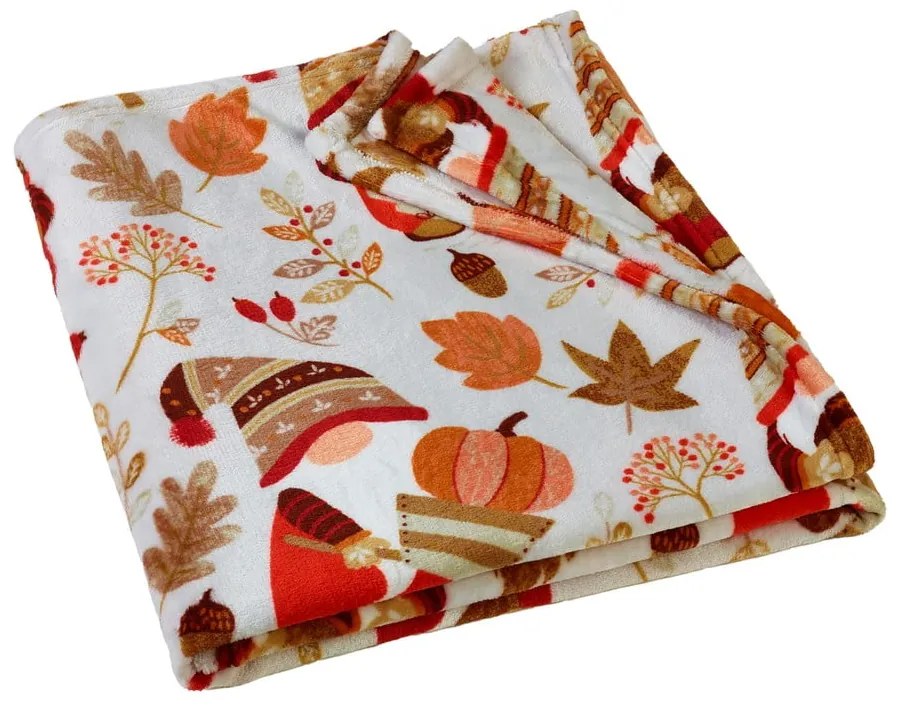 Coperta arancione e marrone in micropile 130x170 cm Woodland Gonks – Catherine Lansfield