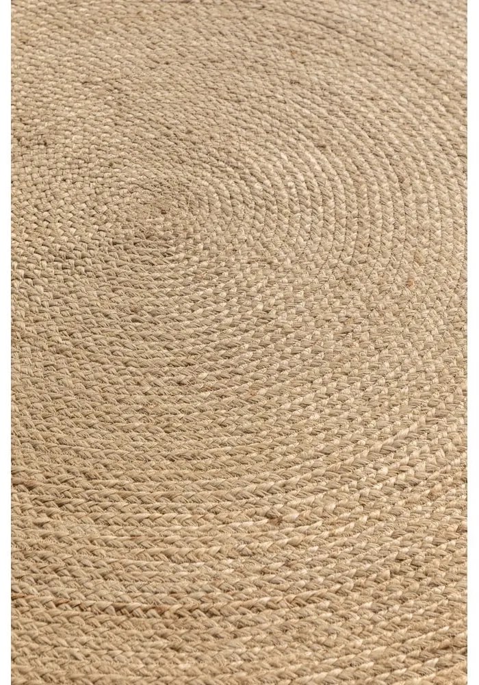 Tappeto rotondo avorio in iuta reversibile ø 200 cm Braided – Hanse Home