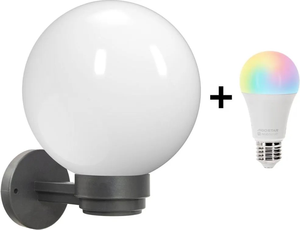 Brilagi -LED RGBW Applique da esterno HARBOR 1xE27/15W/230V IP33 antracite/bianco