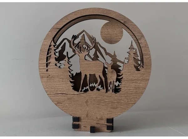 Li-Go 23592/DUB2 - Lampada da tavolo decorativa dimmerabile a LED, 12W/230V, 20x22 cm, rovere