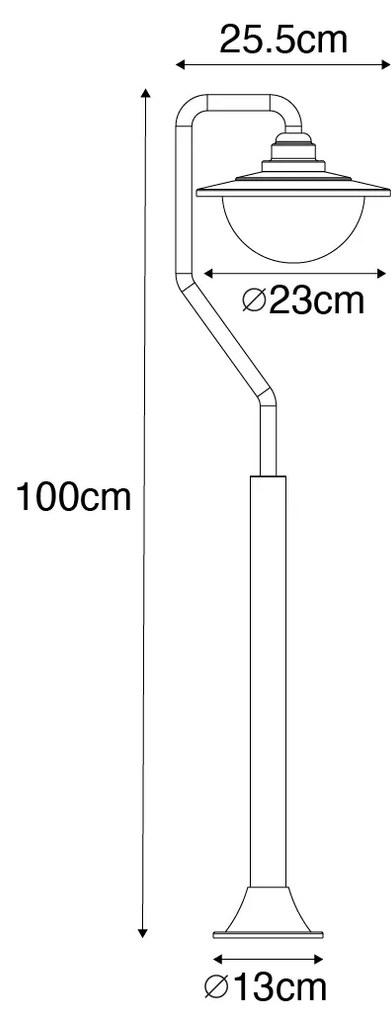 Lanterna da esterno classica oro antico 100 cm IP44 - Bruges
