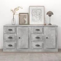 Credenze 2 pz Grigio Cemento in Legno Multistrato 3185227