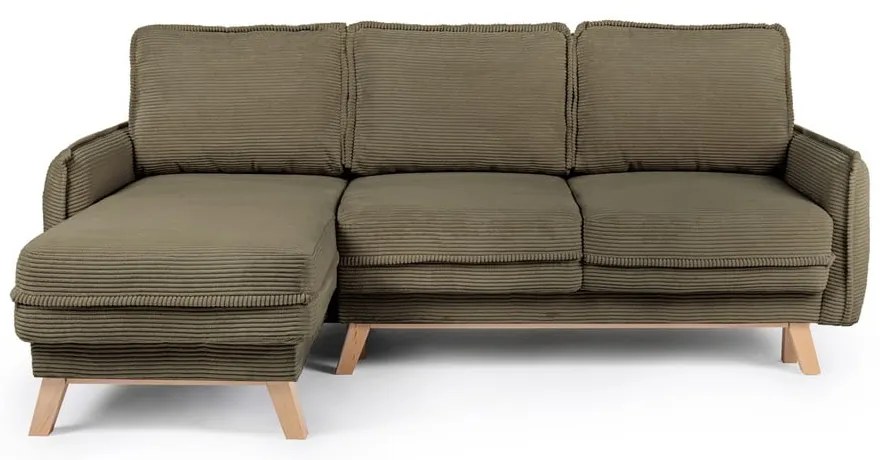 Divano letto in velluto a coste verde (variabile) Tori - Bonami Selection