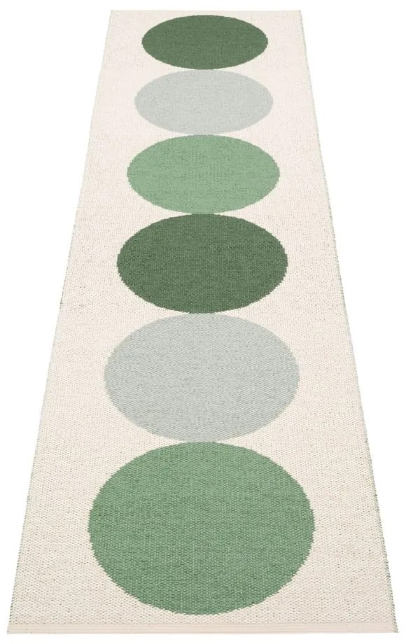 Passatoia da interno/esterno verde/color crema 70x280 cm Otto Herb – Pappelina