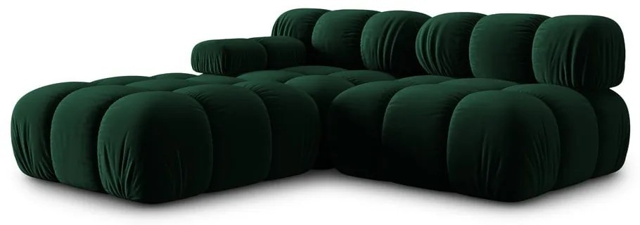 Divano in velluto verde 282 cm Bellis - Micadoni Home