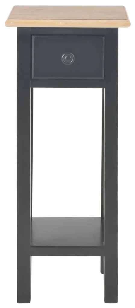 Tavolino laterale nero 27x27x65,5 cm in legno