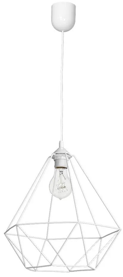 Lampada a sospensione BASKET 1xE27/60W/230V bianco