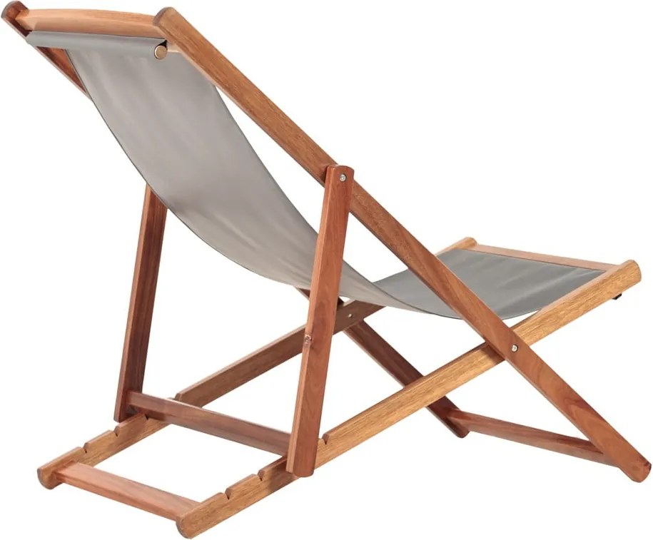 Sdraio da giardino grigia/di colore naturale in legno massiccio Dionysus – Bonami Essentials