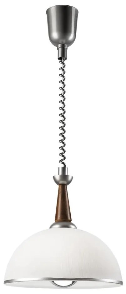 Lampadario a scomparsa CHIARA 1xE27/60W/230V argento/rovere