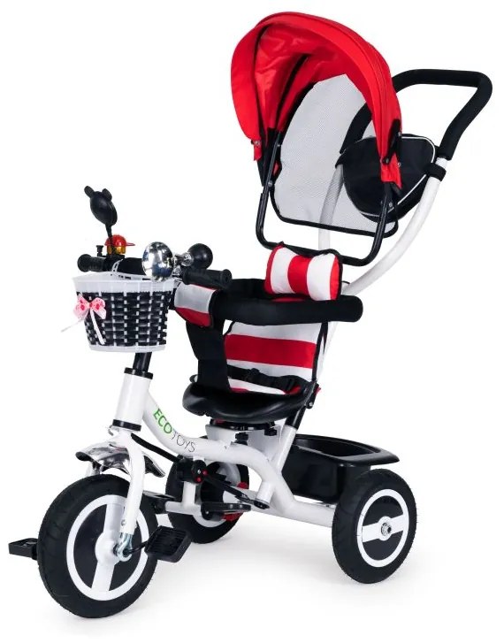 Triciclo, passeggino rosso ECOTOYS