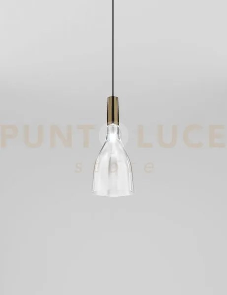 Scintilla sospensione cristallo trasparente bronzo lucido 2 l3211 l...