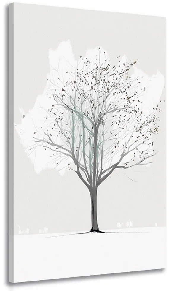 Stampa su tela – Albero invernale minimalista