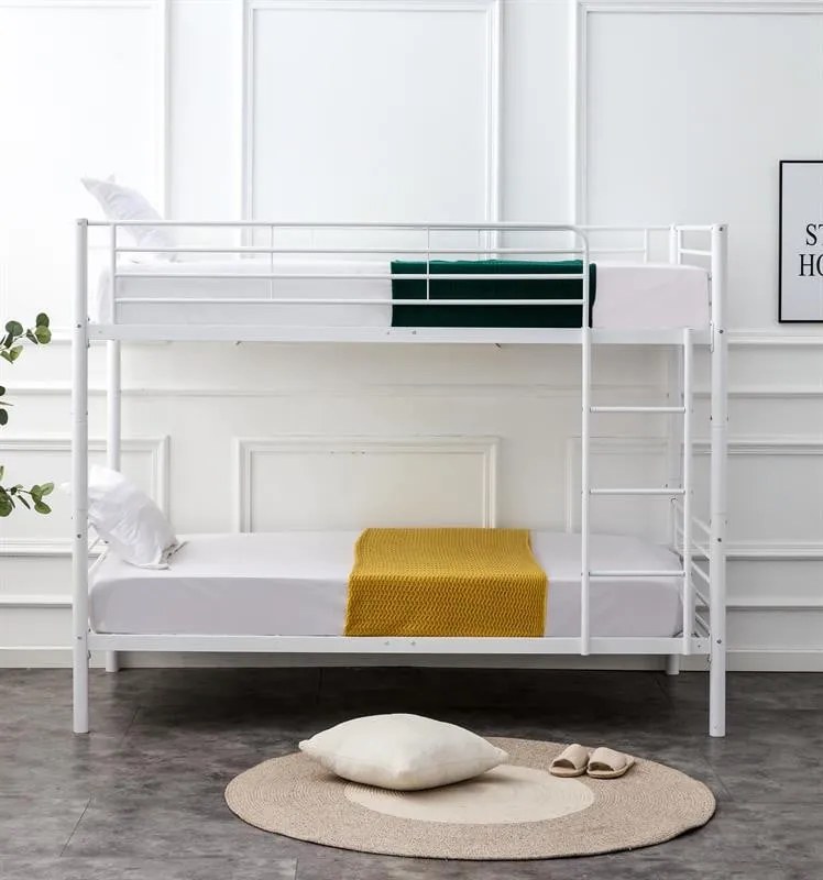 Letto Bunky a castello in metallo bianco - 90 x 200 cm