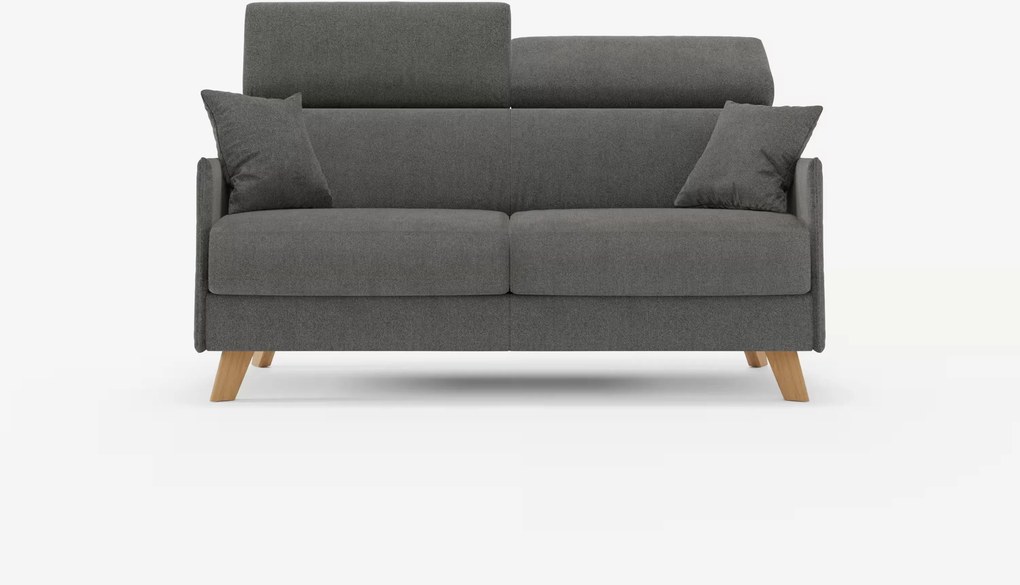 Sole divano letto matrimoniale design compatto - poggiatesta reclinabili e 100% sfoderabile in tessuto smacchiabile T23