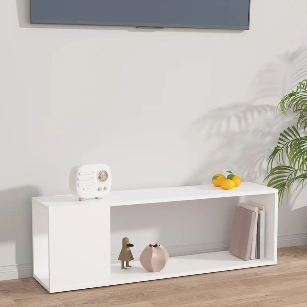 Mobile Porta Tv Bianco 100x24x32 Cm İn Legno Multistrato /