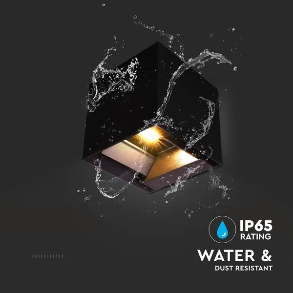 Lampada solare da parete LED con sensore 9W 3,7V 3000-5000K IP65 nera